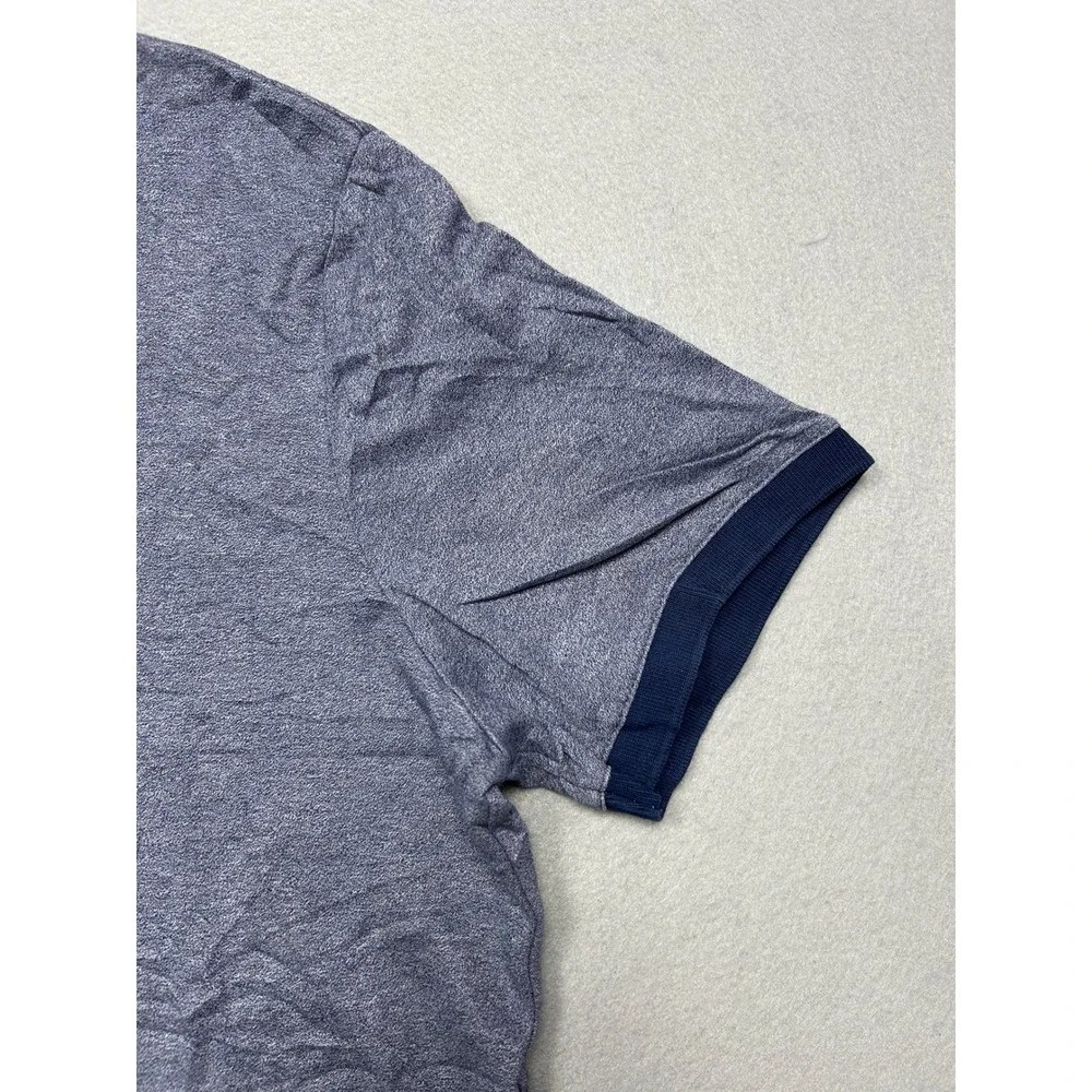 Banana Republic Polo Shirt 100% Cotton Heather Blue Large Mens